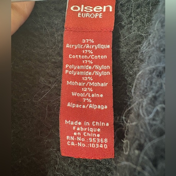 Olsen Europe, size L, over sized, wool/mohair/alpaca cowl neck sweater - Picture 2 of 4